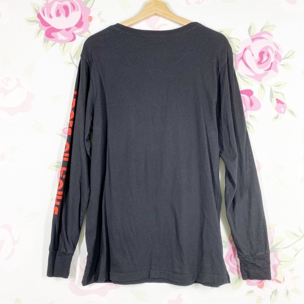 Looney Tunes Cartoons Graphic Print Black Long Sleeves Crew Neck Shirt L - Picture 5 of 6